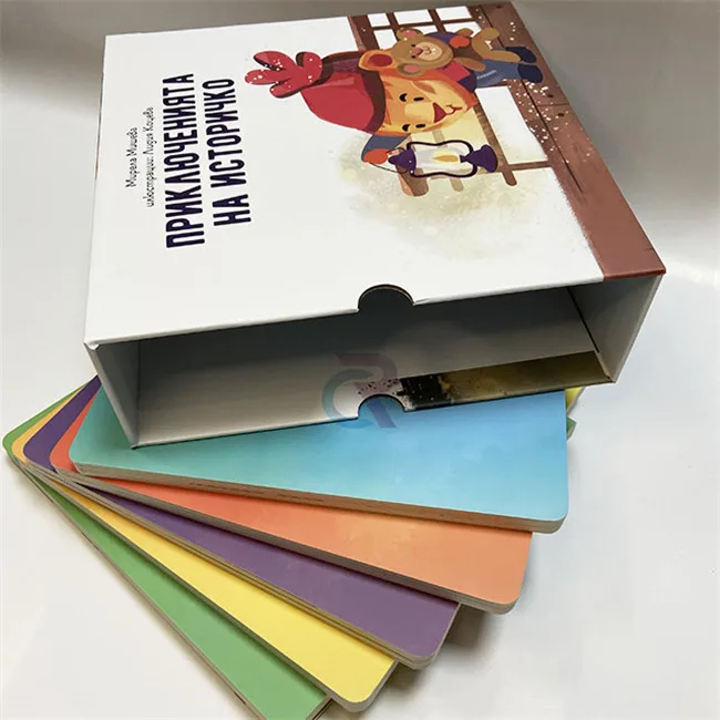 Coffret d'impression de livres cartonnés avec étui